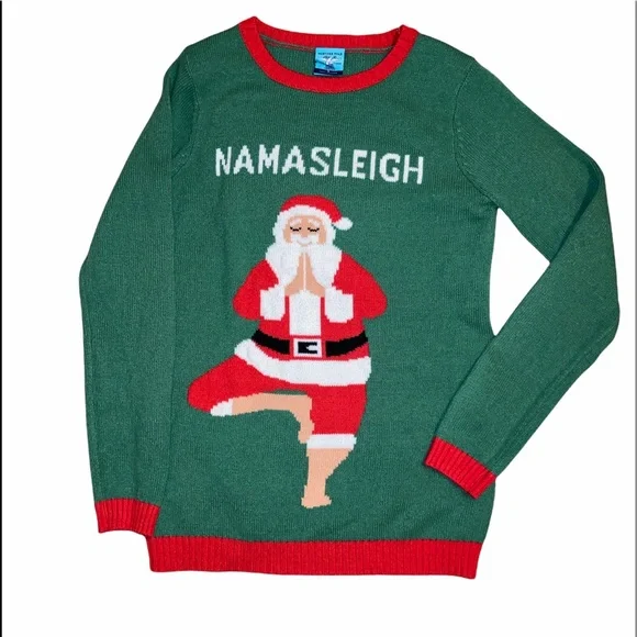 This House Off The Shoulder Santa Sweater North Pole Sweaters